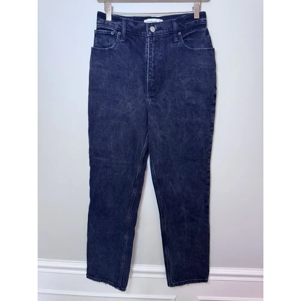 Abercrombie & Fitch Curve Love The 90s Straight Ultra High Rise Jeans Size 26